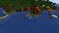 A dark oak village, one of the many new additions from the mod (Image via Minecraft)